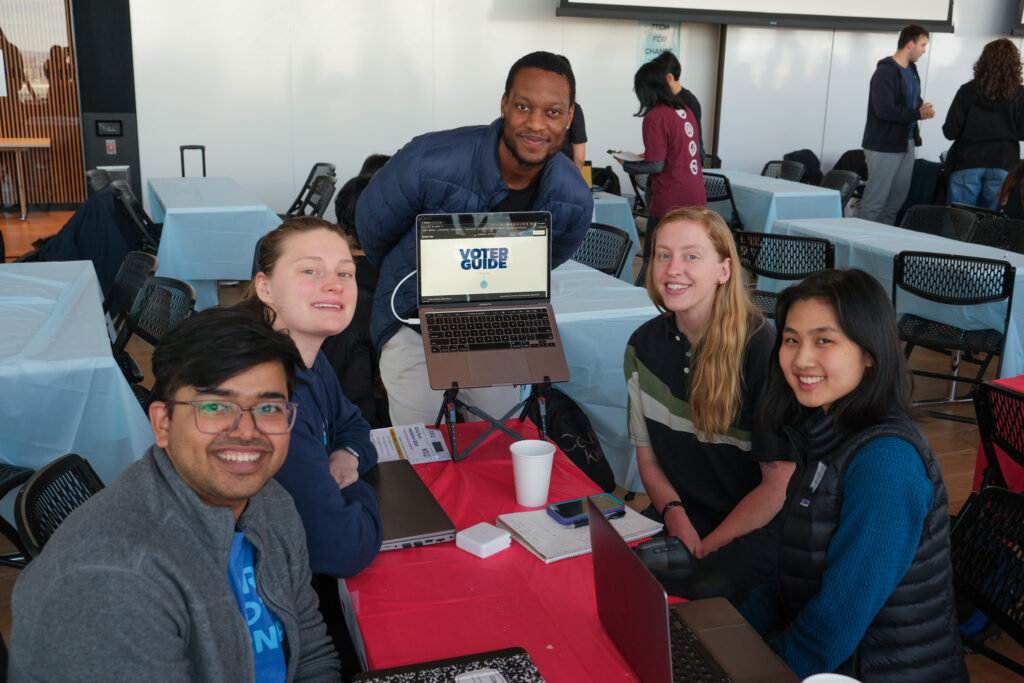 Students at the 2024 Tech for Change Civic Tech Hackathon