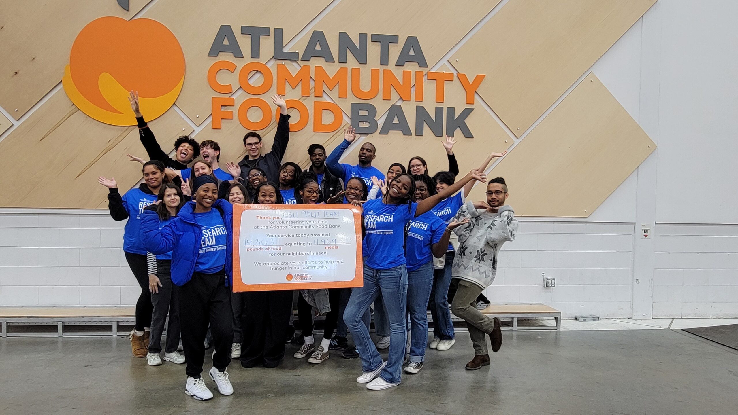 Georgia State PIDLit students working with Atlanta Community Food Bank